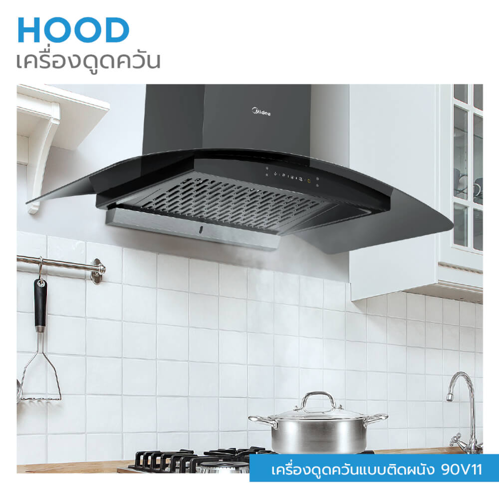 เครื่องดูดควันแบบติดผนัง MIDEA รุ่น 90V11 ขนาด 90 ซม._1